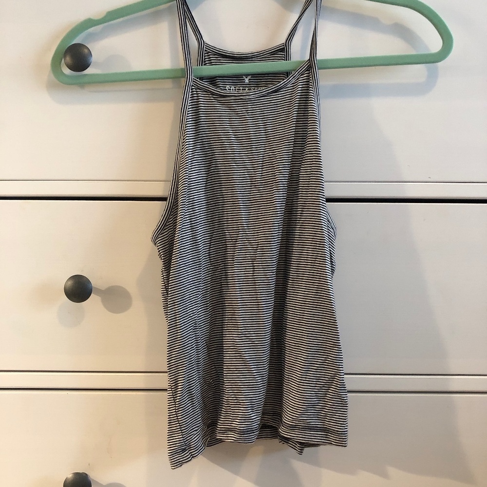 Striped Halter Tank Top